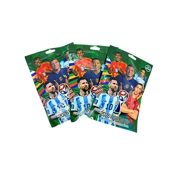 Set 3 Plicuri cu Figurina Fotbal World Cup 2026 &ndash; Figurine Colectibile Jucatori Fotbal