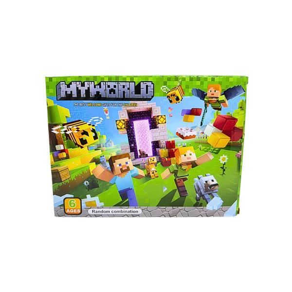 Set 128 Cuburi Magnetice Tip Minecraft &ndash; Puzzle Magnetic Educativ pentru Copii, , Model Aleatoriu