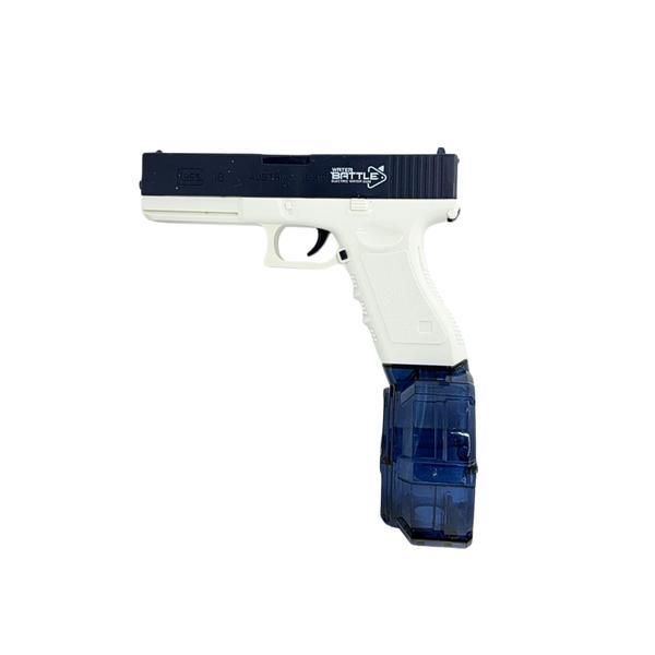 Pistol cu apa Electric Albastru cu Rezervor Tip Tambur, Jet Continuu, Jucarie Apa Exterior