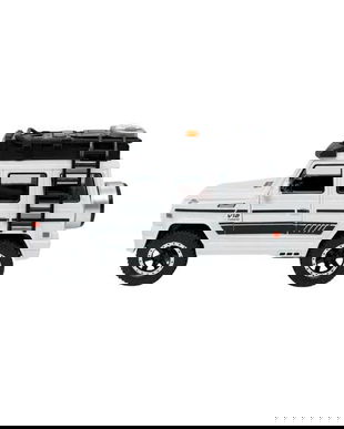 Masinuta Off-Road cu Lumini si Muzica, Sistem Pull Back, 17 cm Alb