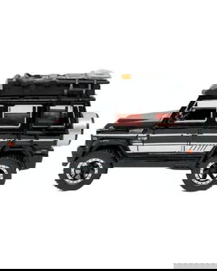 Masinuta Off-Road cu Lumini si Muzica, Sistem Pull Back, 17 cm negru