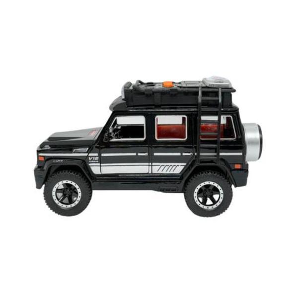 Masinuta Off-Road cu Lumini si Muzica, Sistem Pull Back, 17 cm negru