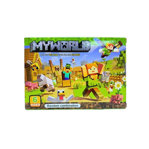 Set 48 Cuburi Magnetice Tip Minecraft &ndash; Puzzle Magnetic Educativ pentru Copii, Model Aleatoriu