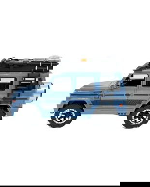 Masinuta Off-Road cu Lumini si Muzica, Sistem Pull Back, 17 cm , albastru