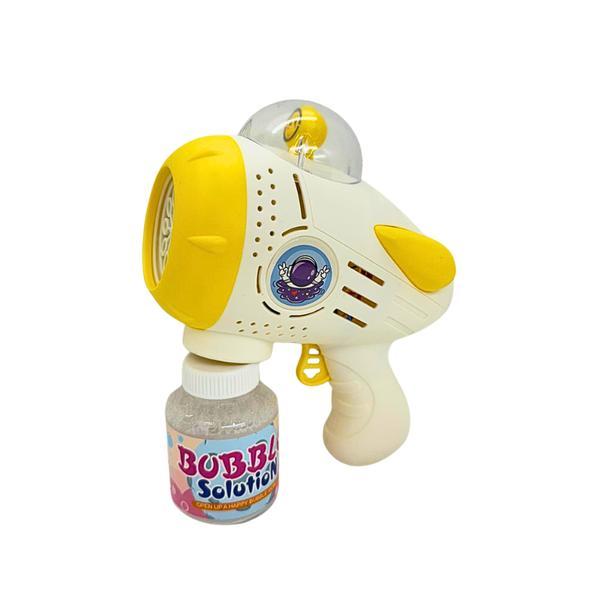 Pistol cu apa Galben Automat cu Baloane de Sapun Space Set Bubble , Include Solutie