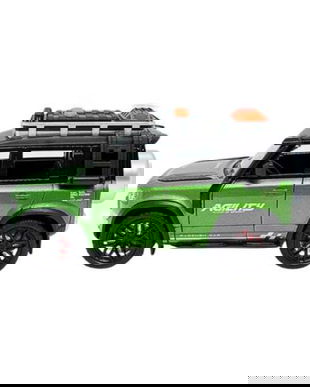 Masinuta Off-Road cu Lumini si Muzica, Sistem Pull Back, 17 cm , Model Suv, verde