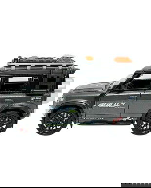 Masinuta Off-Road cu Lumini si Muzica, Sistem Pull Back, 17 cm , Model Suv, negru metalic