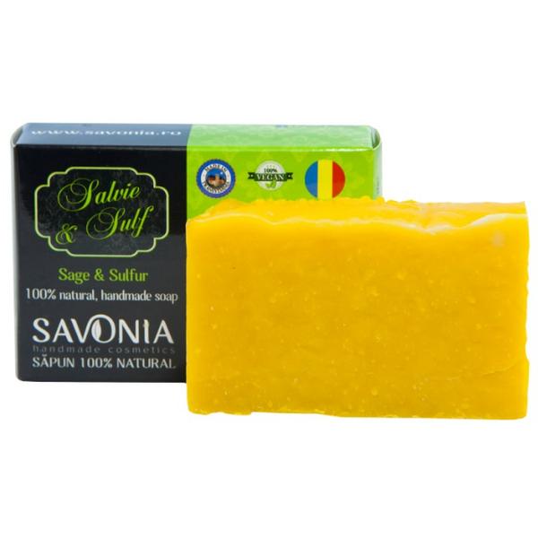 Sapun Natural cu Salvie si Sulf Savonia, 90g