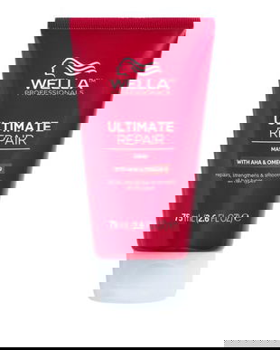 Masca de Reparare Intensiva cu AHA &amp; Omega 9 pentru Par Deteriorat - Wella Professionals Ultimate Repair Mask Travel Size, 75 ml