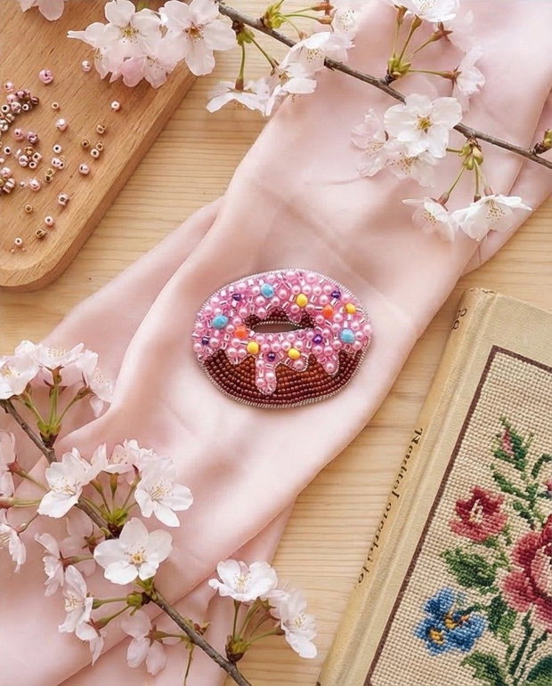 Rezervat Broșa Gogoașă Glazurată- Sweet Pink
