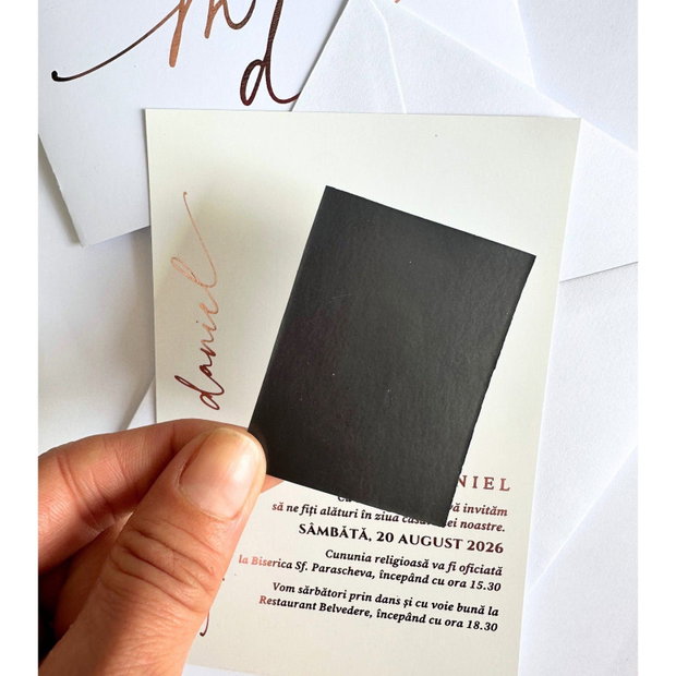 Invitatie nunta cu magnet