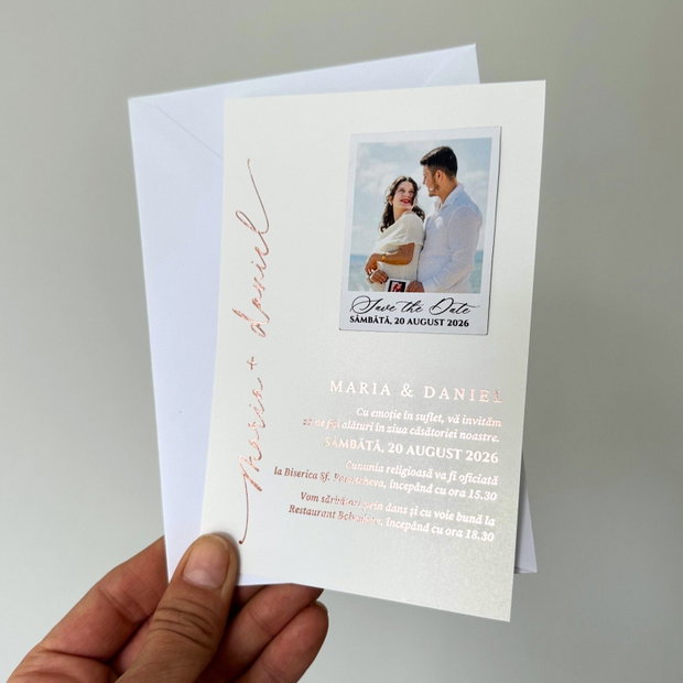 Invitatie nunta cu magnet