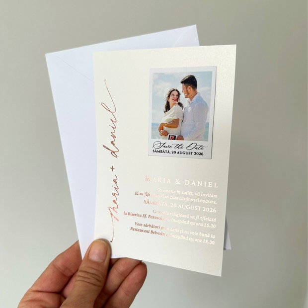 Invitatie nunta cu magnet