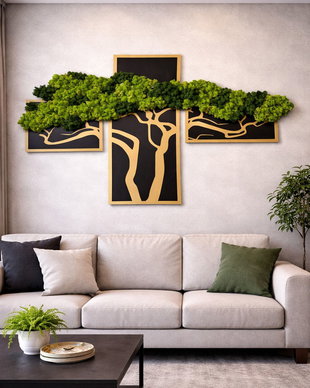 Copac decorativ cu licheni