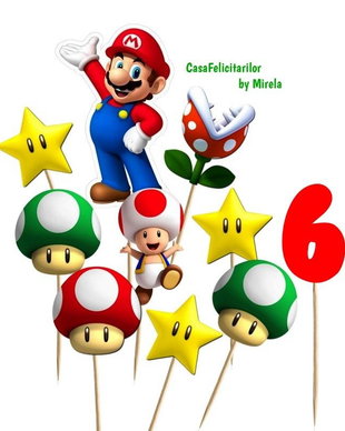 Set toppere tort Super Mario