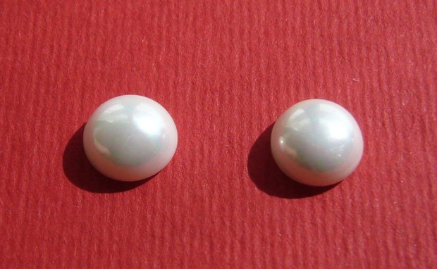 (2 bucati) Perle Mallorca cabochon 8.5x4.5 mm