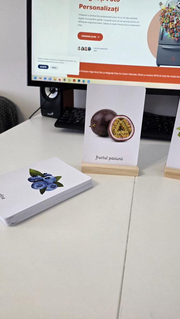 Set Educațional Montessori 50 Fructe pentru Învățare Rapidă