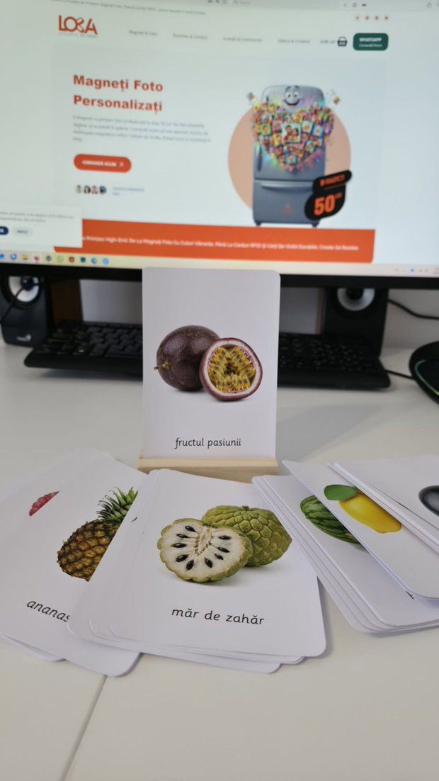 Set Educațional Montessori 50 Fructe pentru Învățare Rapidă