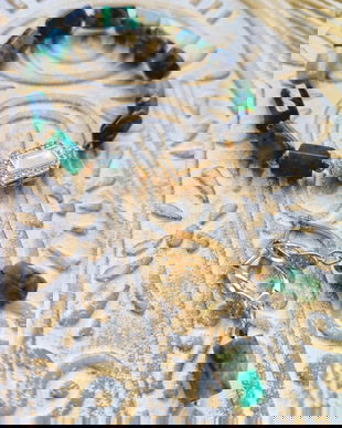 Set Bratara si Cercei smarald natural