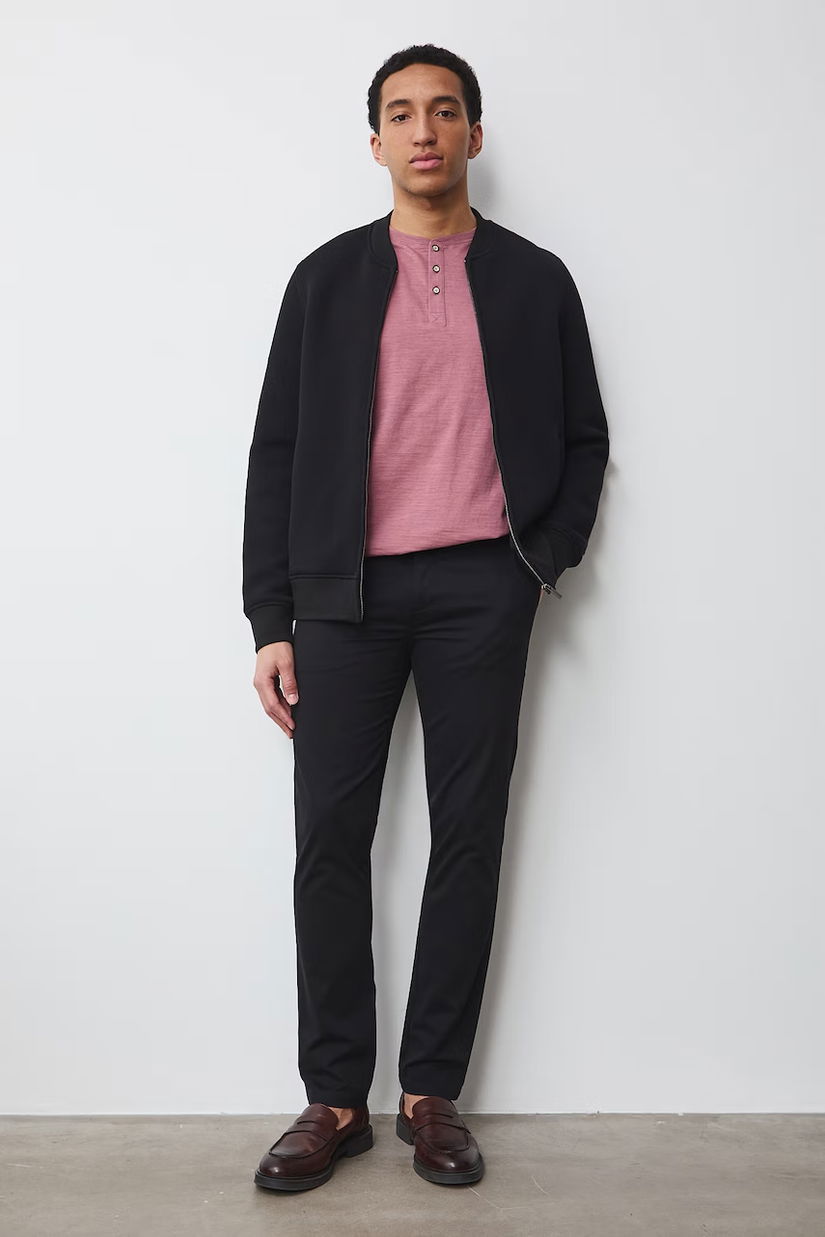 Medicine pantaloni chinos pentru bărbați, din bumbac cu elastan