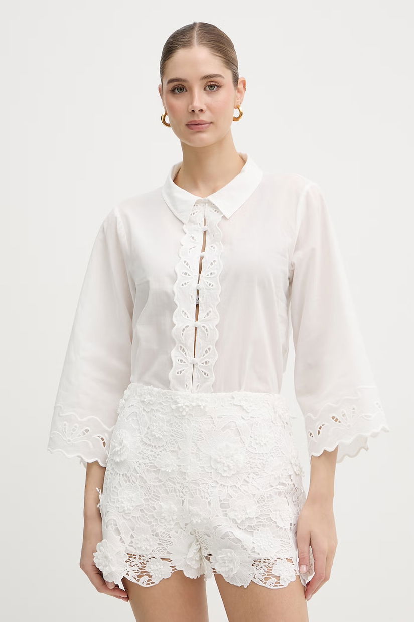 Bardot cămașă pentru femei, din bumbac