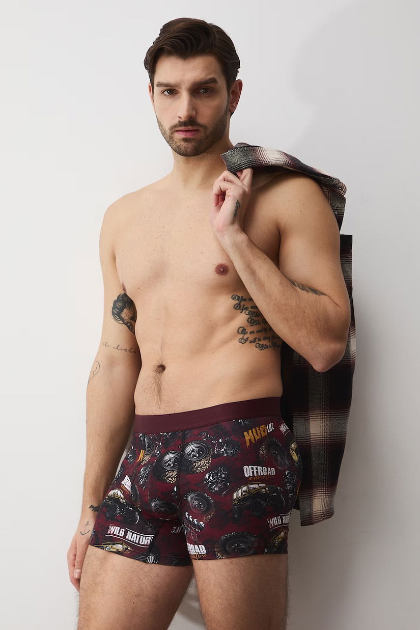 Medicine boxeri pentru bărbați, din bumbac cu elastan pachet de 2