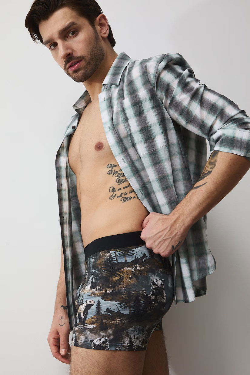 Medicine boxeri pentru bărbați, din bumbac cu elastan pachet de 2