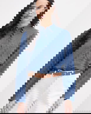 United Colors of Benetton cămașă pentru femei, din bumbac