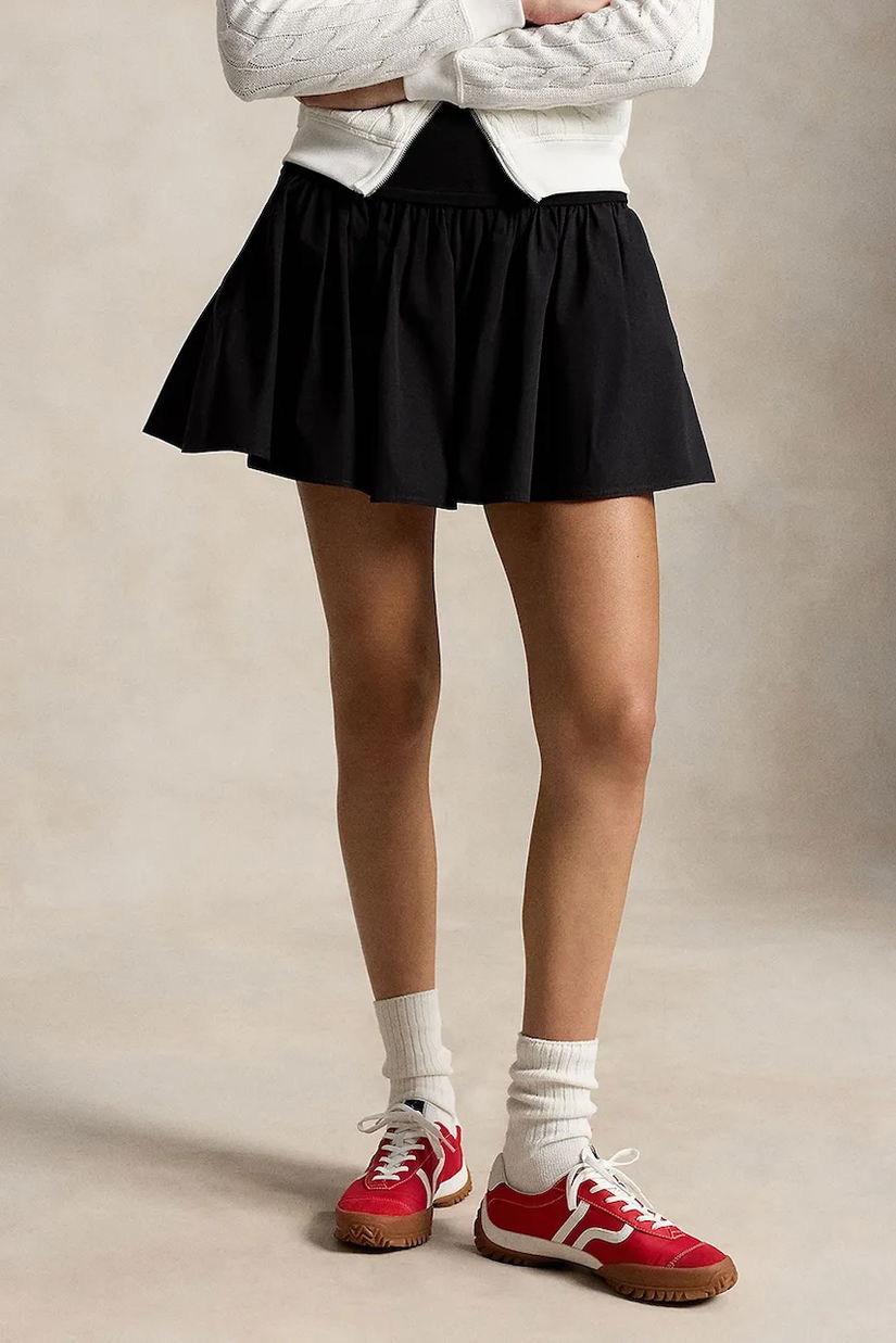 Polo Ralph Lauren fustă din bumbac POPLIN-WVN-SKIRT