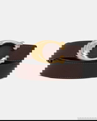 Coach curea reversibilă pentru femei, din piele