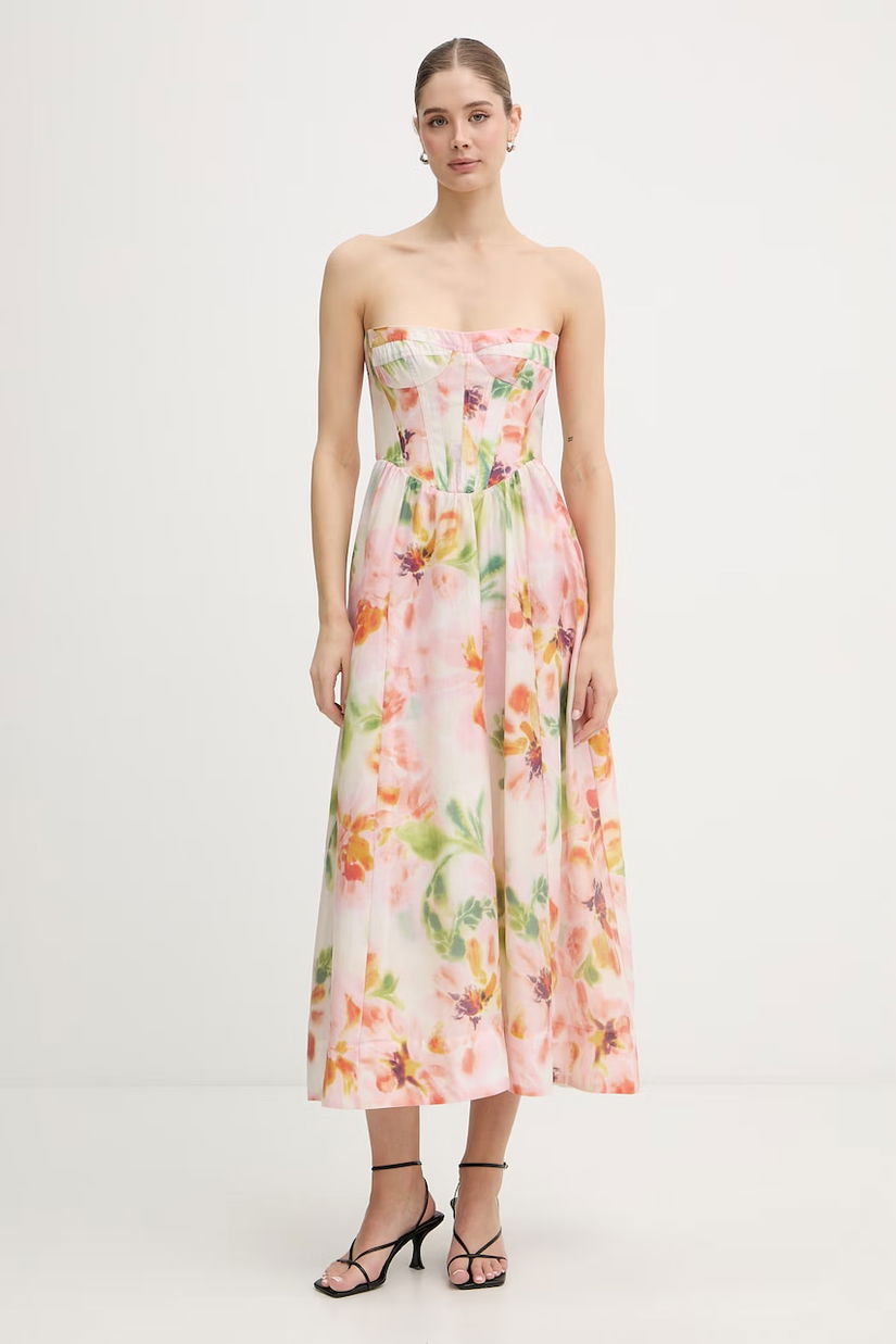 Bardot rochie de vară, cu lyocell