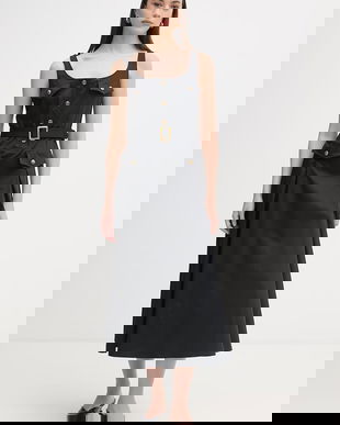 Luisa Spagnoli rochie evazată cu bumbac Poltrona