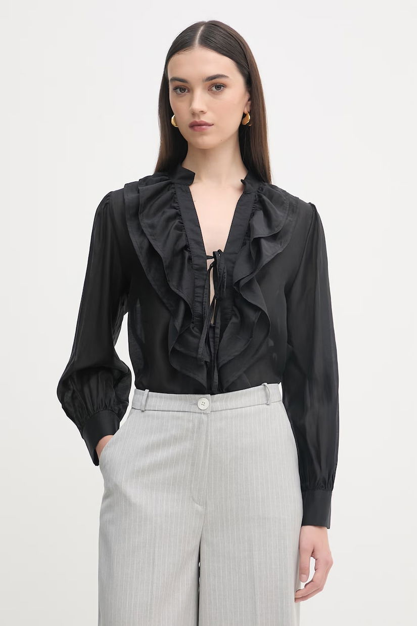 Haveone bluză cu volane pentru femei, cu lyocell