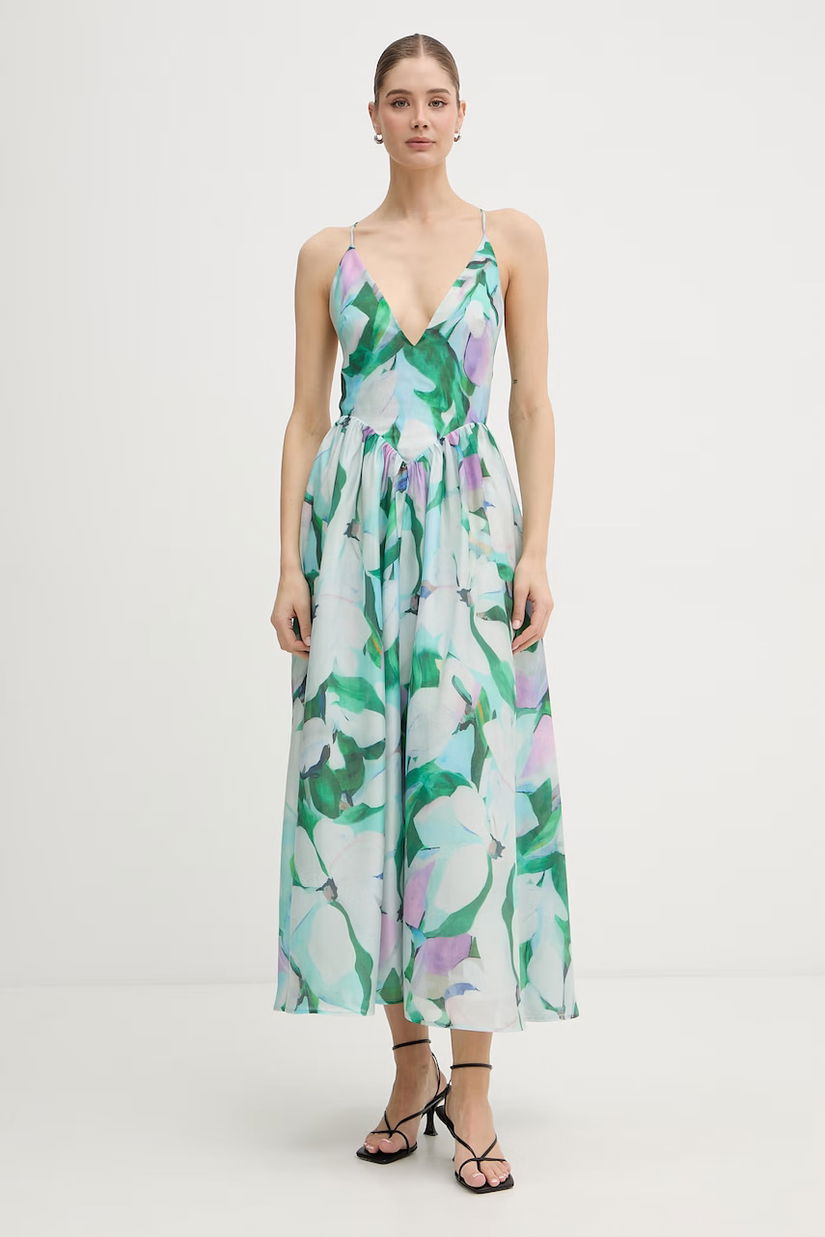 Bardot rochie cu corset, cu lyocell