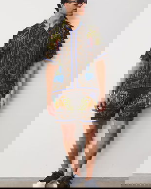 Medicine pantaloni scurți pentru bărbați, cu adaos de in