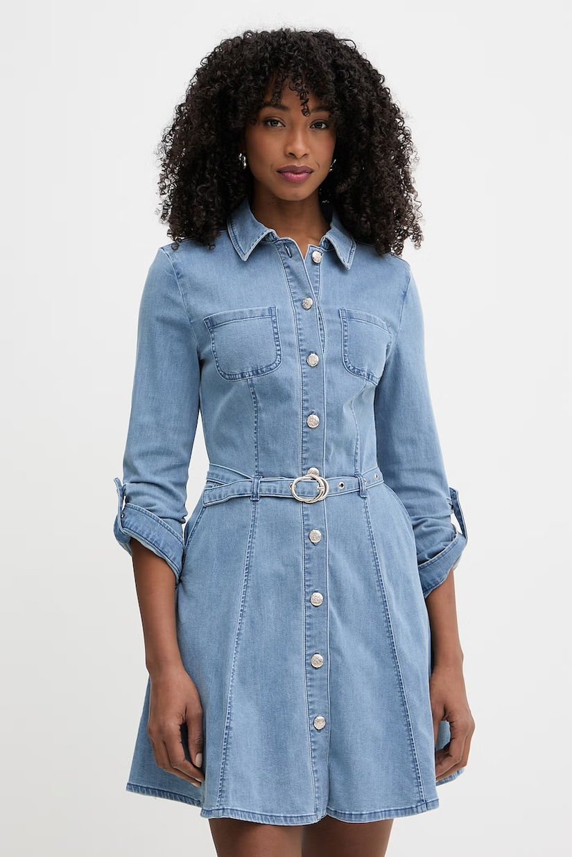 Morgan rochie tip cămașă din denim