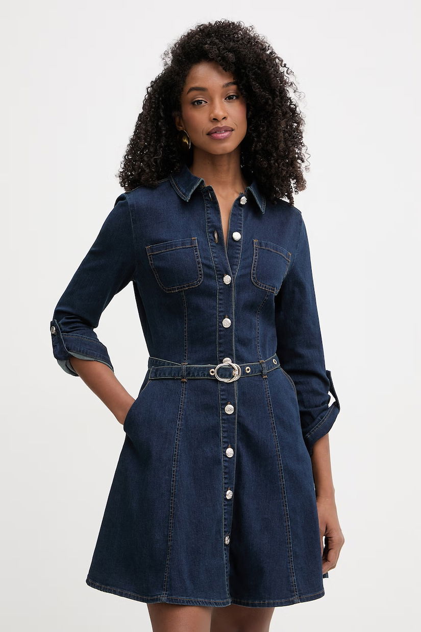 Morgan rochie tip cămașă din denim