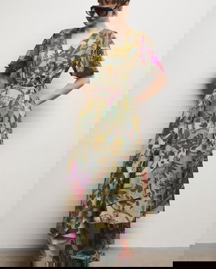 Medicine rochie petrecută cu adaos de in