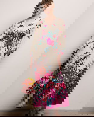 Medicine rochie evazată cu vâscoză