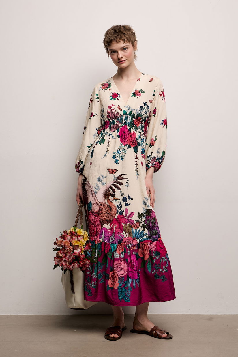 Medicine rochie evazată cu vâscoză