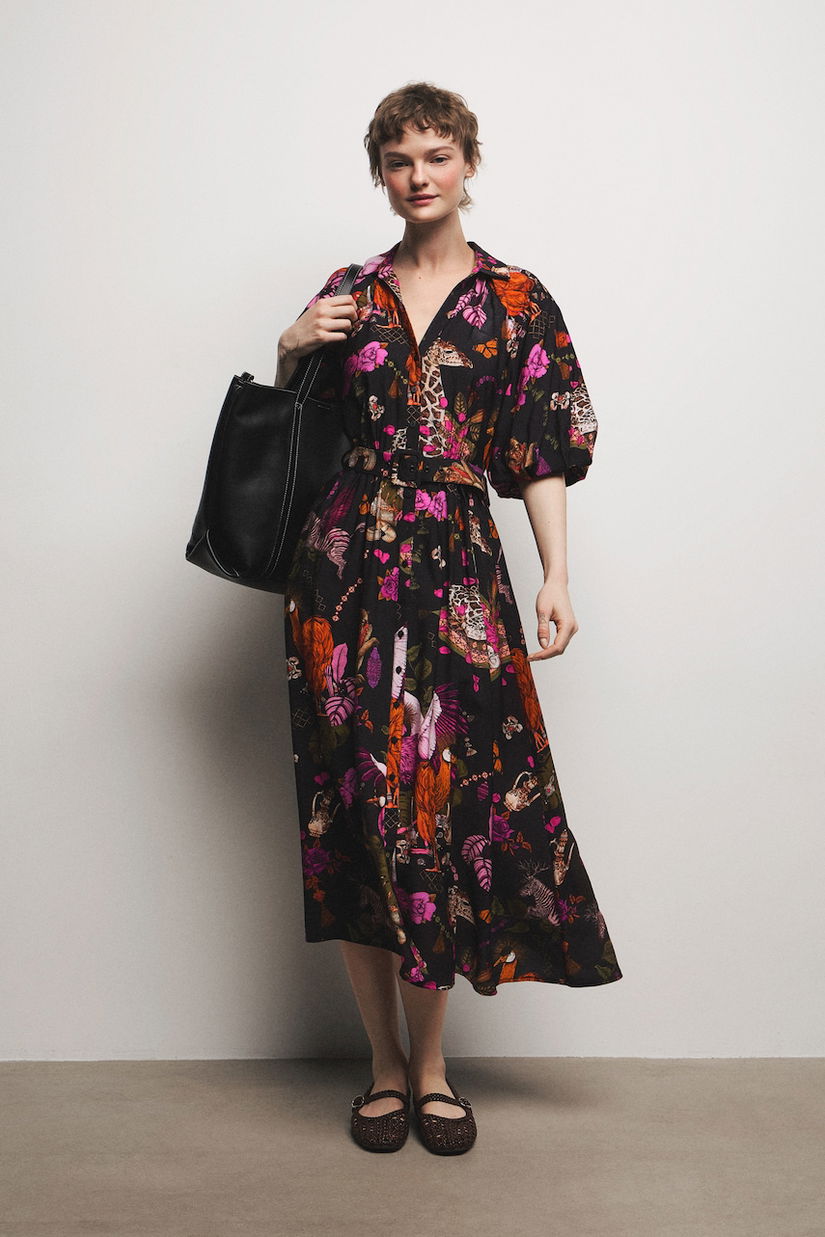 Medicine rochie evazată cu vâscoză