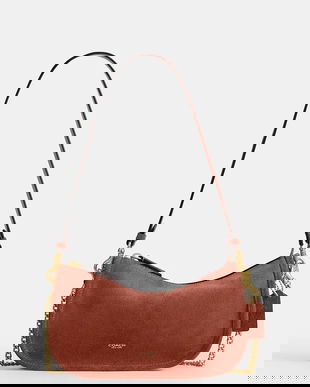 Coach geantă pentru femei, din piele Suede Waverly