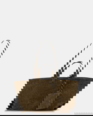 A.P.C. geantă de mână din piele întoarsă LE DRUMMER