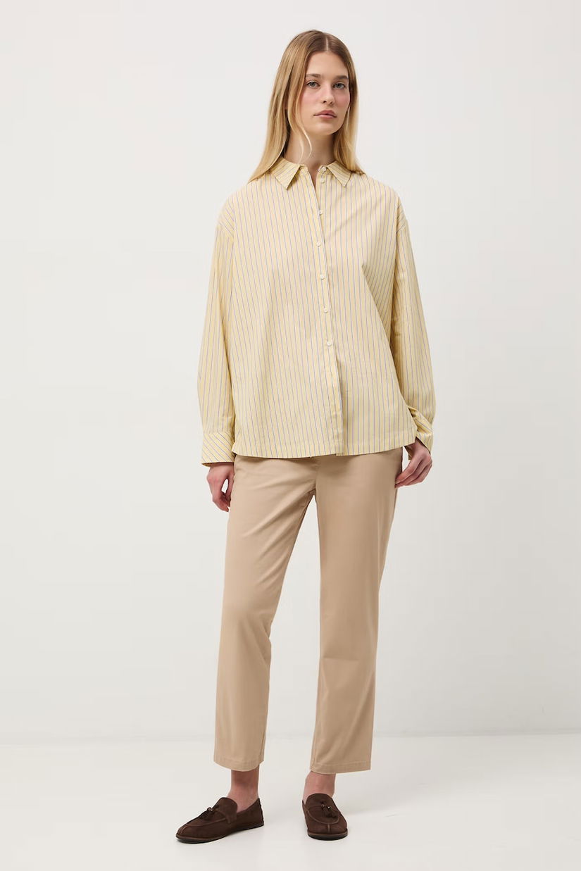 Medicine pantaloni chinos pentru femei, din bumbac cu elastan