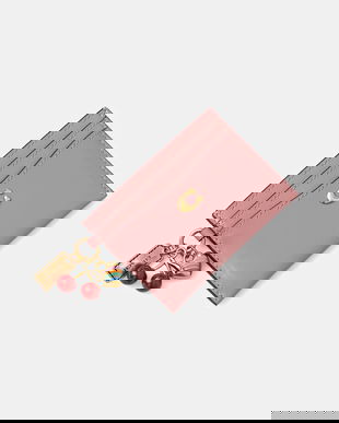 Coach card-holder pentru femei, din piele