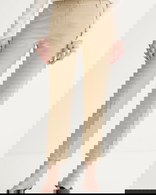 Weekend Max Mara pantaloni pentru femei, din bumbac cu elastan CECCO