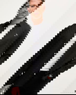 U.S. Polo Assn. cămașă safari bărbați cu in LINEN BLEND LS