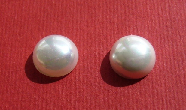 (2 bucati) Perle Mallorca cabochon 10x5 mm