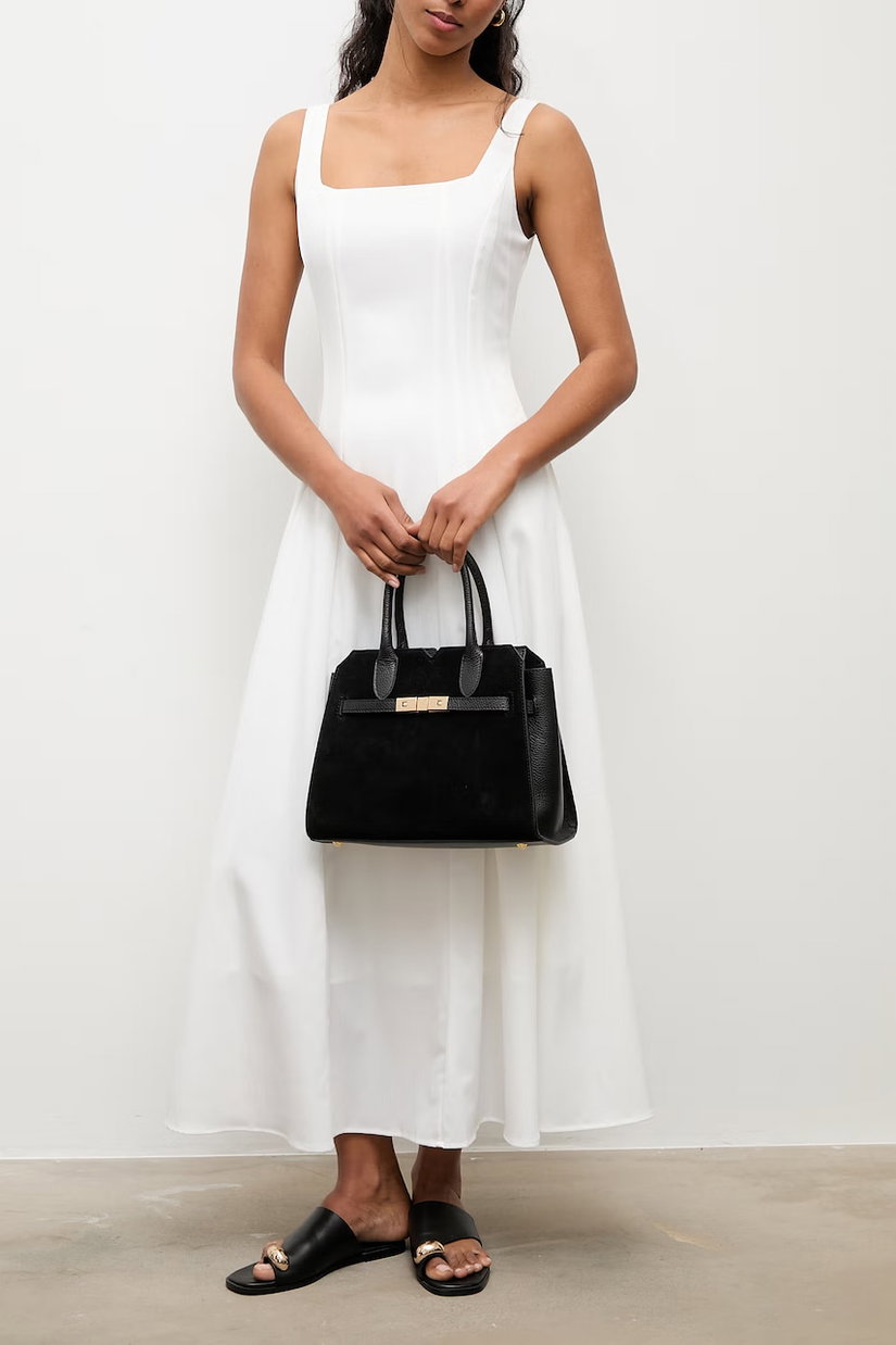 Answear.LAB geanta de mana din piele intoarsa