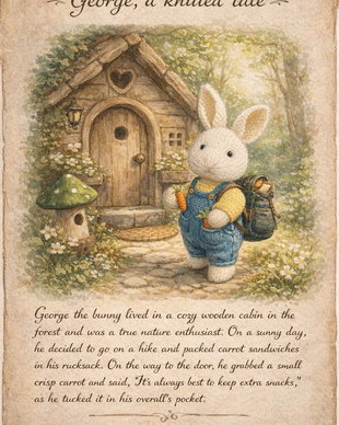 George - iepuras tricotat manual